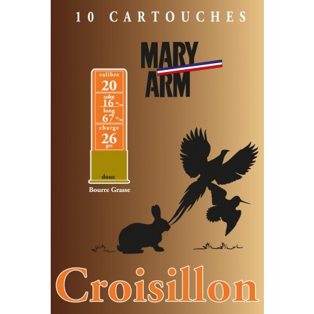 Cartouche Mary Arm Croisillon 20 / Cal. 20 - 26 g