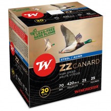 Cartouche Winchester ZZ Canard Acier / Cal.20 - 25 g