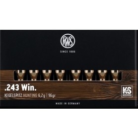 Cartouche RWS / cal. 243 Win. - KS 6,2 g / 95 gr