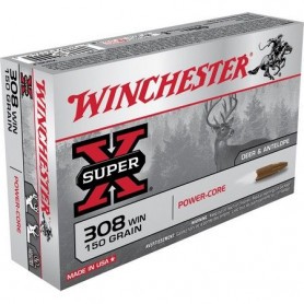 Cartouche Winchester / cal. 308 Win. - Super-X PP 9,7 g / 150 gr