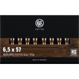 Cartouche RWS / cal. 6,5x57 - KS 8,2 g / 127 gr