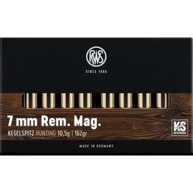 Cartouche RWS / cal. 7mm Rem. Mag. - KS 10,5 g / 162 gr